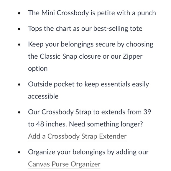 Portland Leather - Sugar Pebbled Leather Mini Crossbody Tote Bag with Zipper - Picture 13 of 16